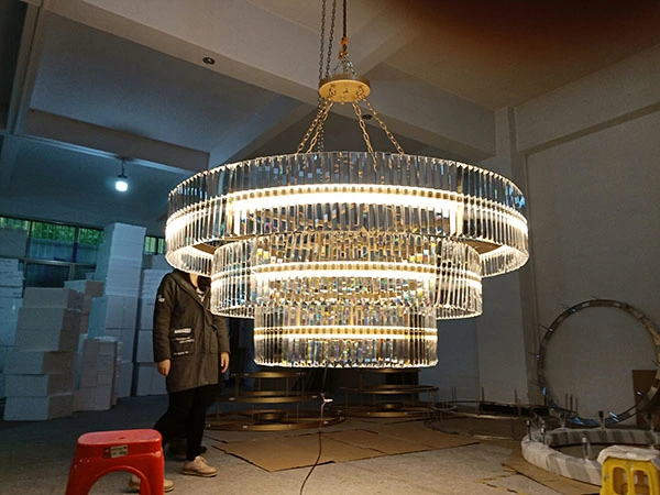 Candeeiro de tecto Nórdico de Luxo e luz pendente de Cristal de Luxo e quente Para os lustres LED Crystal no lobby do Living Room Hotel