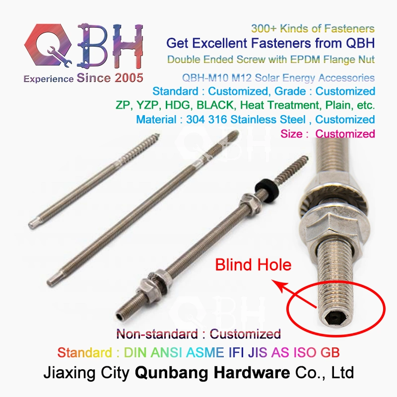 Qbh Stainless Steel Screw Photovoltaic PV Solar Power Energy Panel Bracket Rack Mounting Frame Spare Maintaining Repairing Replace Replacement Fastener Fixture