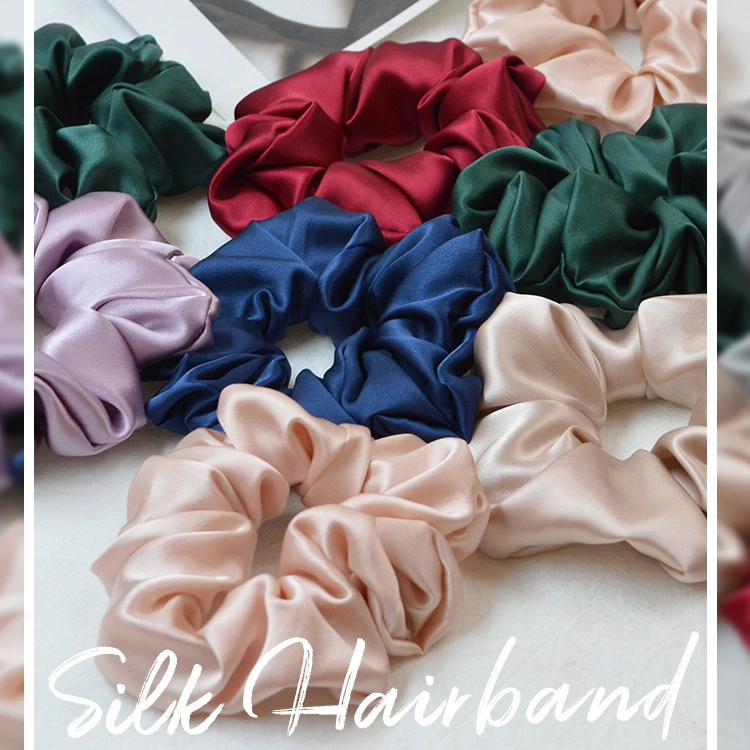 Silk Hair Ring 5cm French Retro Hairband 19mm/22mm100% Mulberry Silk Hair Accessories