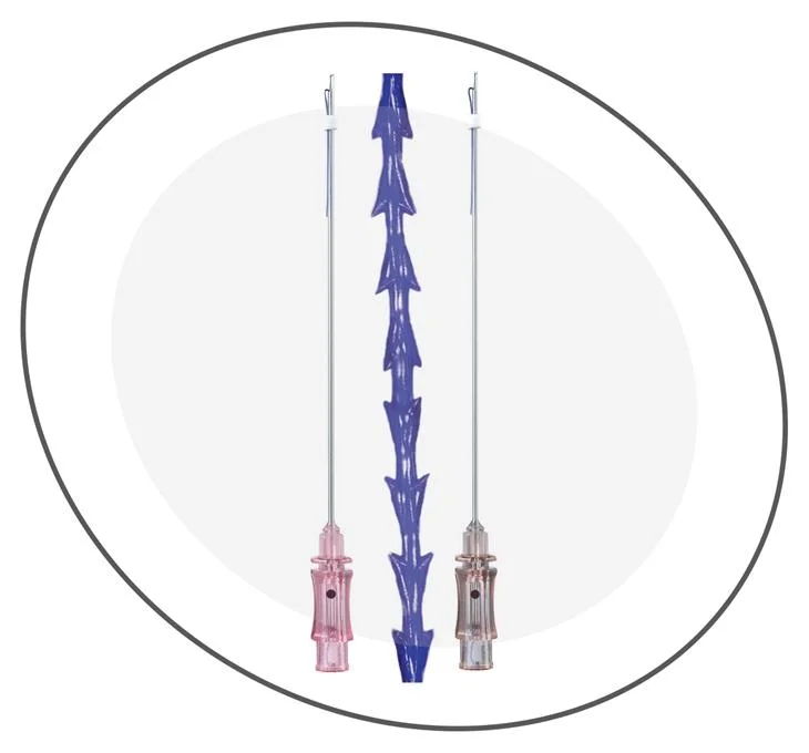 Long Lasting Medical Blunt Needle Molding Cog W Needle Anchoring Type Pdo Threads