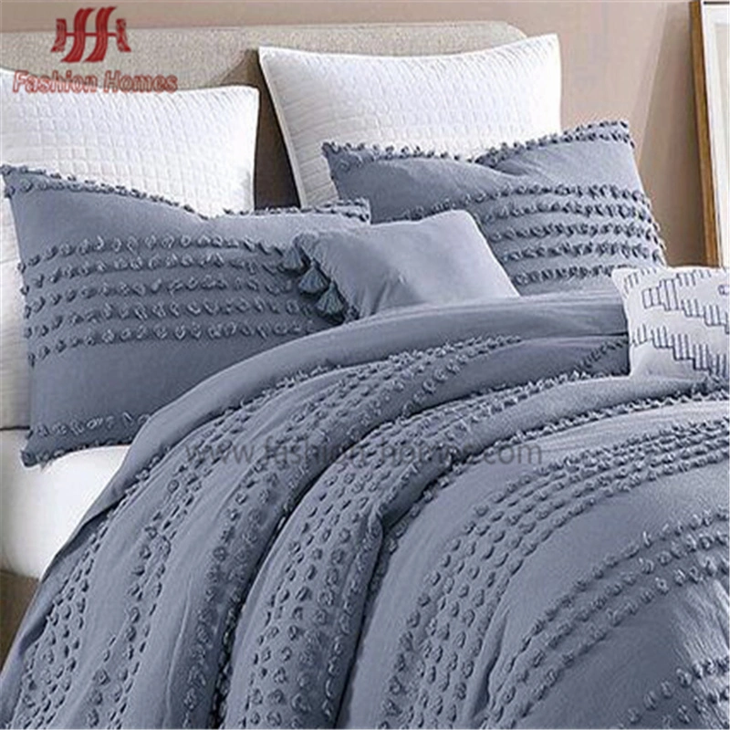 Navy Comforter Queen Set Cotton Lightweight Extra Soft Warm POM POM Bedding