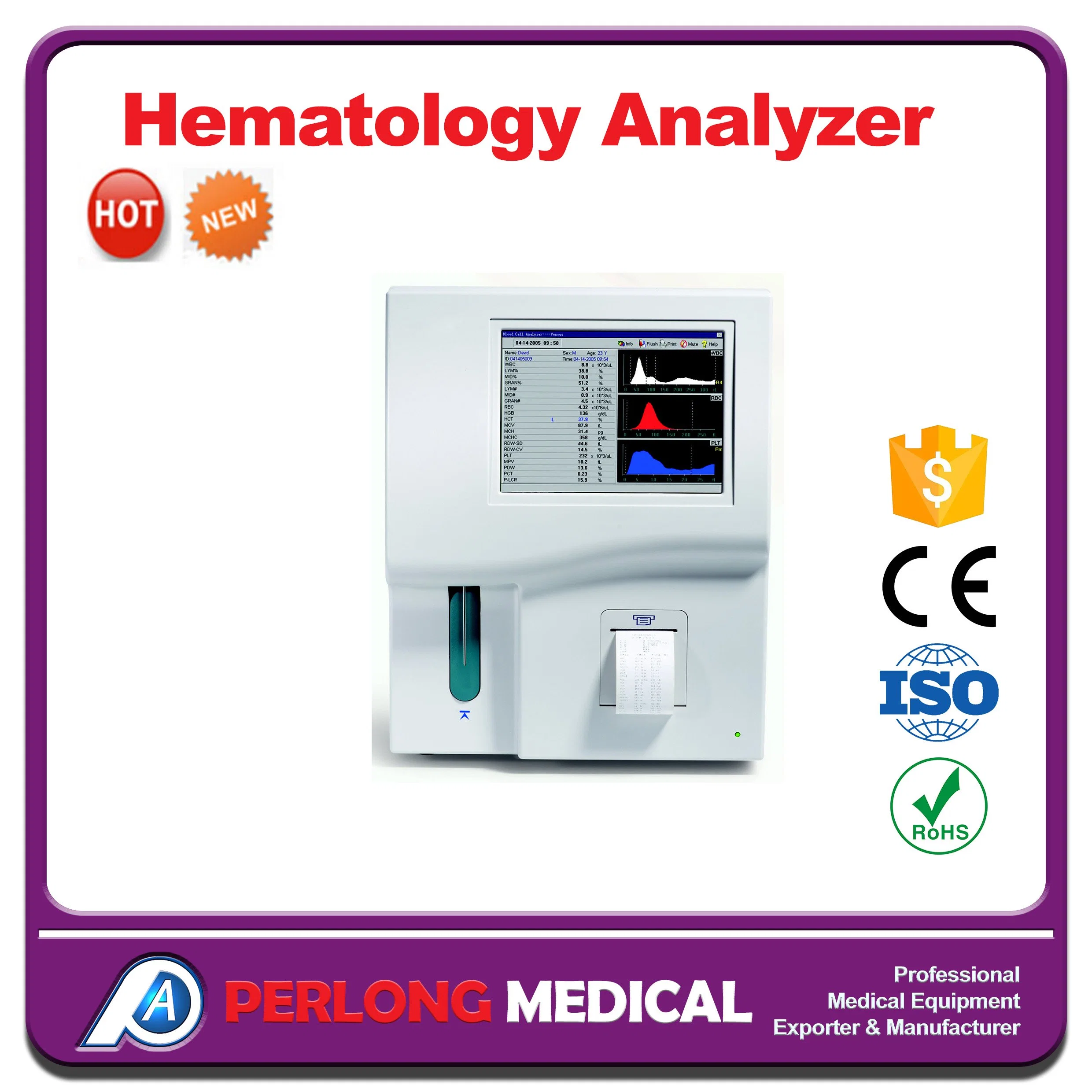 Analisador de hematologia para medicina Hematologia da Ha6700 Hot Sale