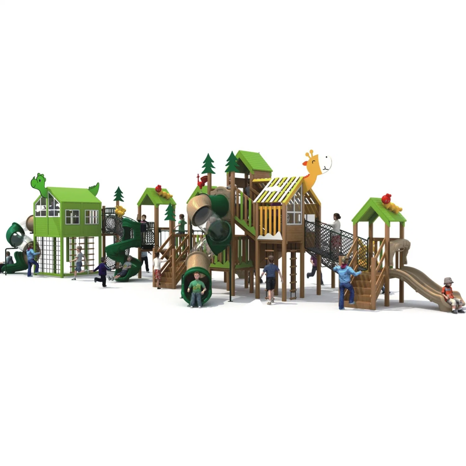 Equipo de patio de juegos al aire libre Parque de diversiones para niños conjunto de marco de escalada