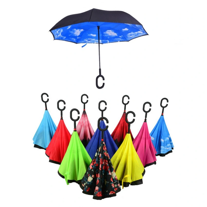 C-Type Reverse Novelty Double Layer Umbrella for Walk