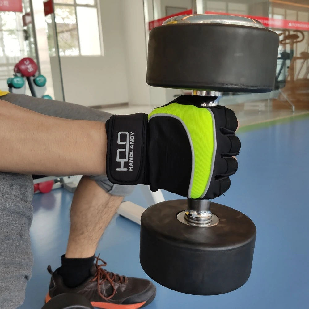 Prisafety preto de alta qualidade durabilidade peso antiderrapagem exercício de treinamento Luvas Ginásio Anti-Vibration luvas de exercícios para homens