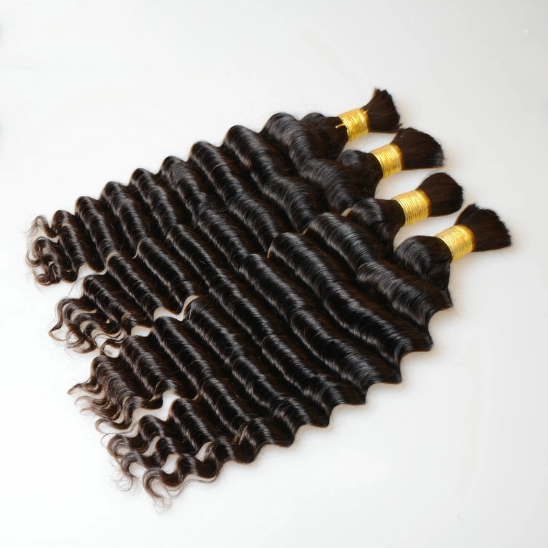 Brazilian Deep Wave Bulk for Braiding No Weft Remy Human Hair Bulk