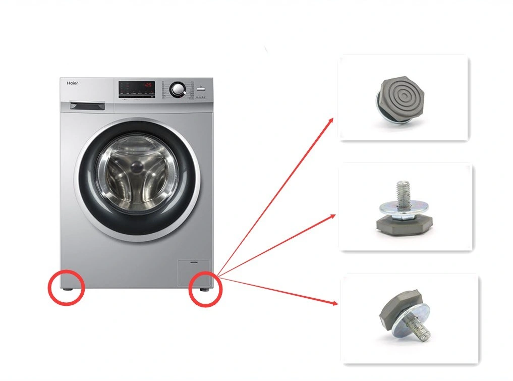 Factory Custom Rubber Feet Mount Laundry Machine with Aluminum Adjust Bolt Stabilizer Rubber Bushing