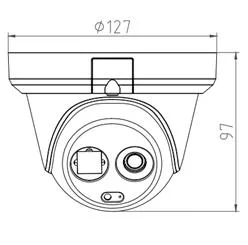 Zanuo Dahua OEM Ipc-E1210c-M Hdw1200 1080P 2MP IR 30m Fixed-Focal Eyeball Network Camera Factory Price 1/2.8" CMOS