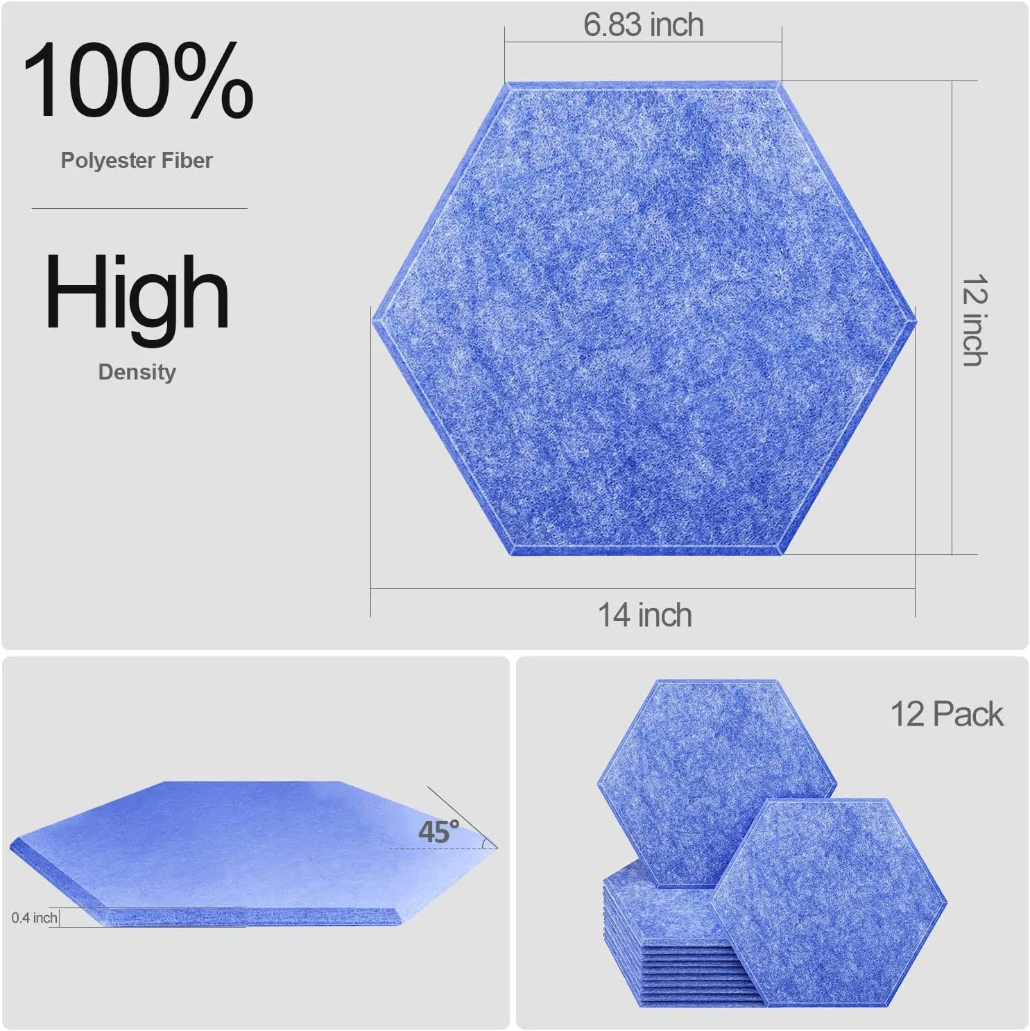 Pet acústica sentía junta consideró paneles acústicos de tela acústica Azulejos considera Material de construcción de paneles de pared