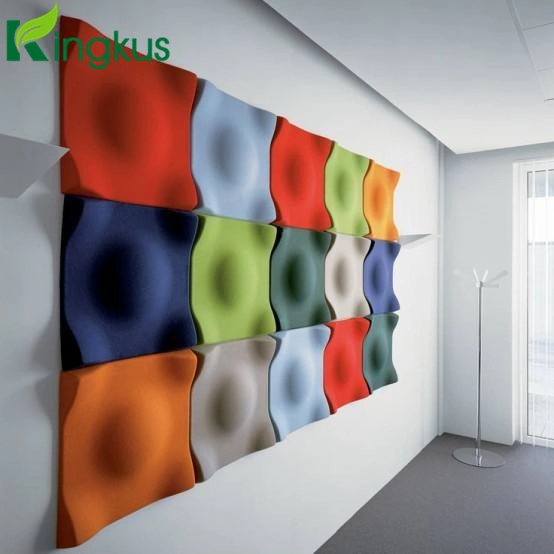 Cube Suger 3D Polyester Fiber Acoustic Panel Wll Board