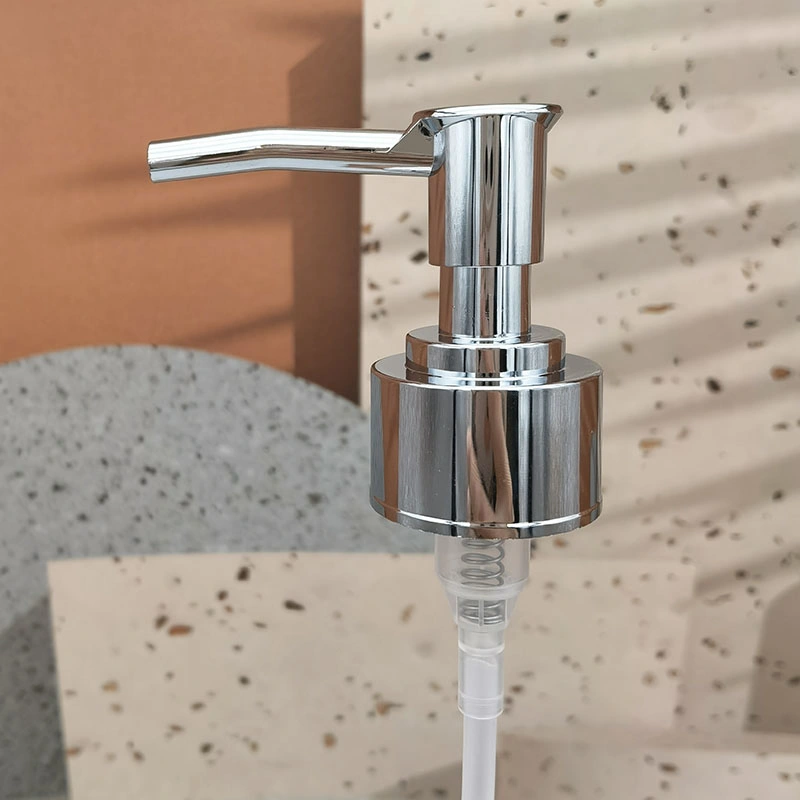 24/410 28/410 ABS 1cc Chrome Plating Hand Pump Silver Liquid Soap Dispenser Shampoo Pump