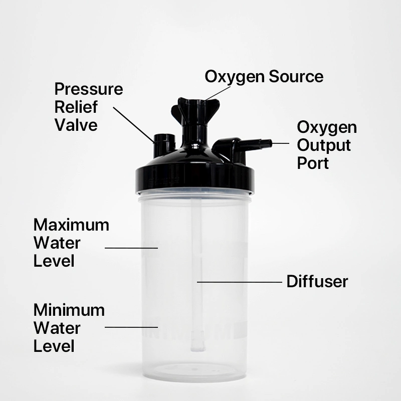 Salter Labs Humidifier Cup Adapter Oxygen Tubing Swivel Connector for O2 Concentrator