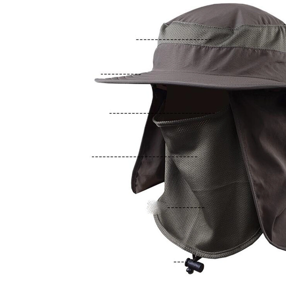 Outdoor Full Cover Hat Sun Protection Fishing Cap Wide Brim Ci13195