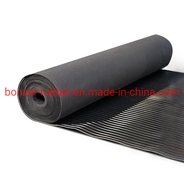 Non-Slip Wide/Broad Ribbed Rubber Matting Sheet