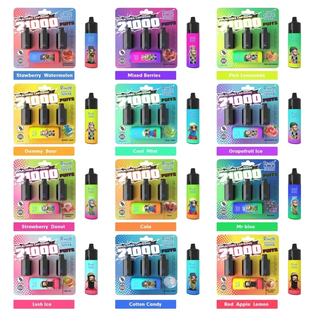 New vape 21000 Puffs Disposable/Chargeable Pod 3 Replaceable Cartridge with Battery Pod Randm Vape Kit