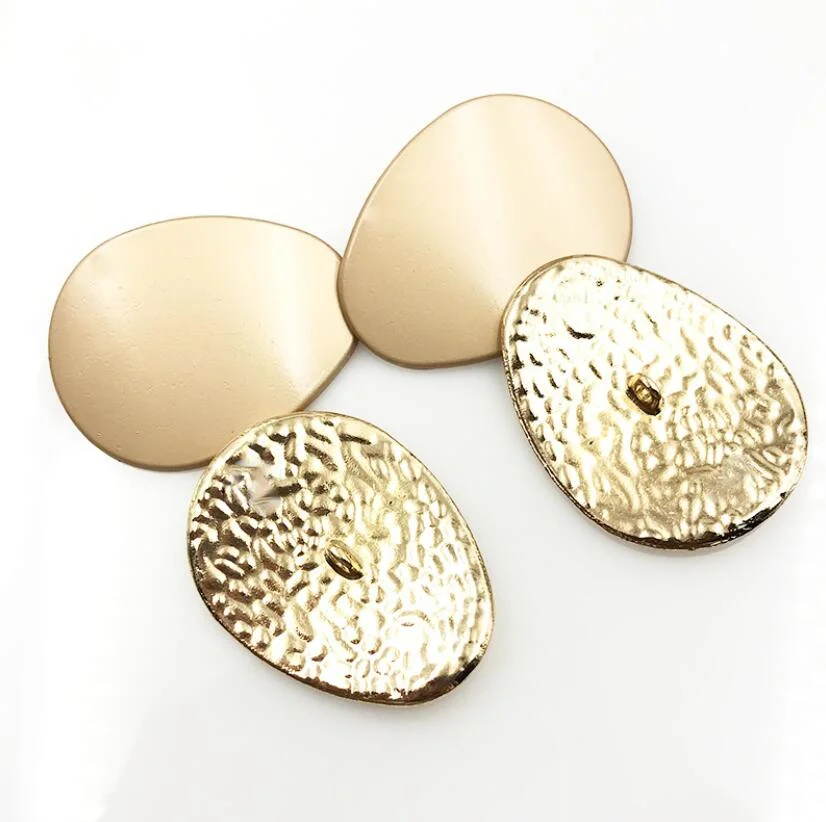 Fancy Egg-Shaped Alloy High-Foot Hand-Sewn Button Coat Decorated 42 mm Large Buttons