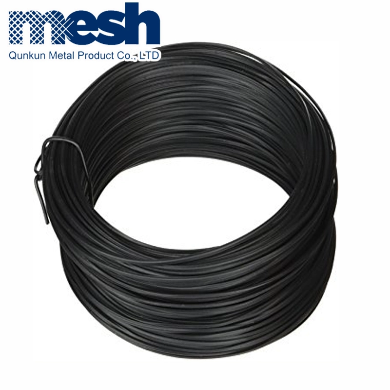 Color negro verde alambre recubierto de PVC y PVC cable de hierro