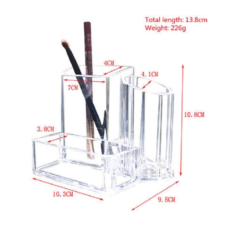 Wholesale/Supplier Transparent Clear Acrylic Desktop Organizer Pen Holder Stationery Pencil Holder