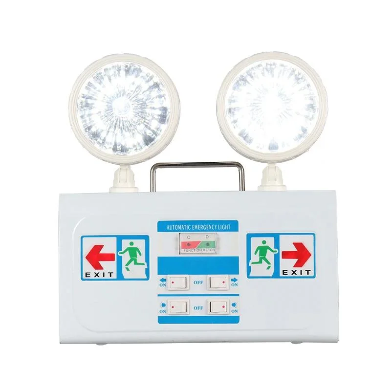 3 Hours Battery Duration Non Maintained Rechargeable Emergency Fixture with Twin Floodlights