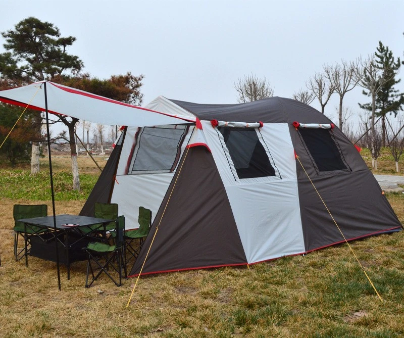 Fully Automatic Camping Folding Tent Double Layer Thickening Gazebo