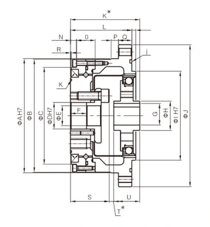 Engranaje de la onda de tensión de la serie Elss reductor Harmonic Drive Tabla Cabezal divisor Mini motor DC de rodamiento de rodillos cruzados con la unidad de los pasos de la unidad de ángulo de la caja de velocidades grado