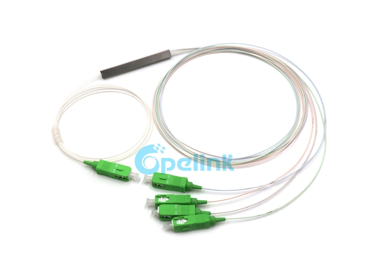 1X4 Fiber Splitter 0.9mm Sc/APC Blockless Fiber Optic PLC Splitter