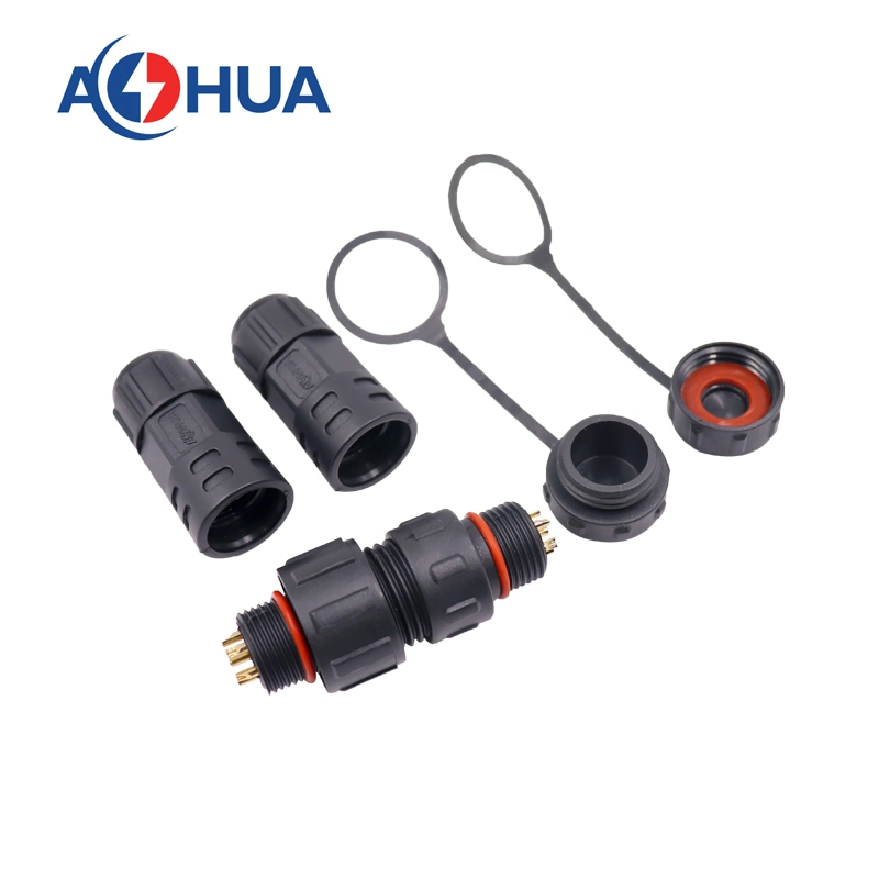 6 Pin Circular AC Power Waterproof 2.6-7.5mm M16 Connector for Outdoor LED Lighting