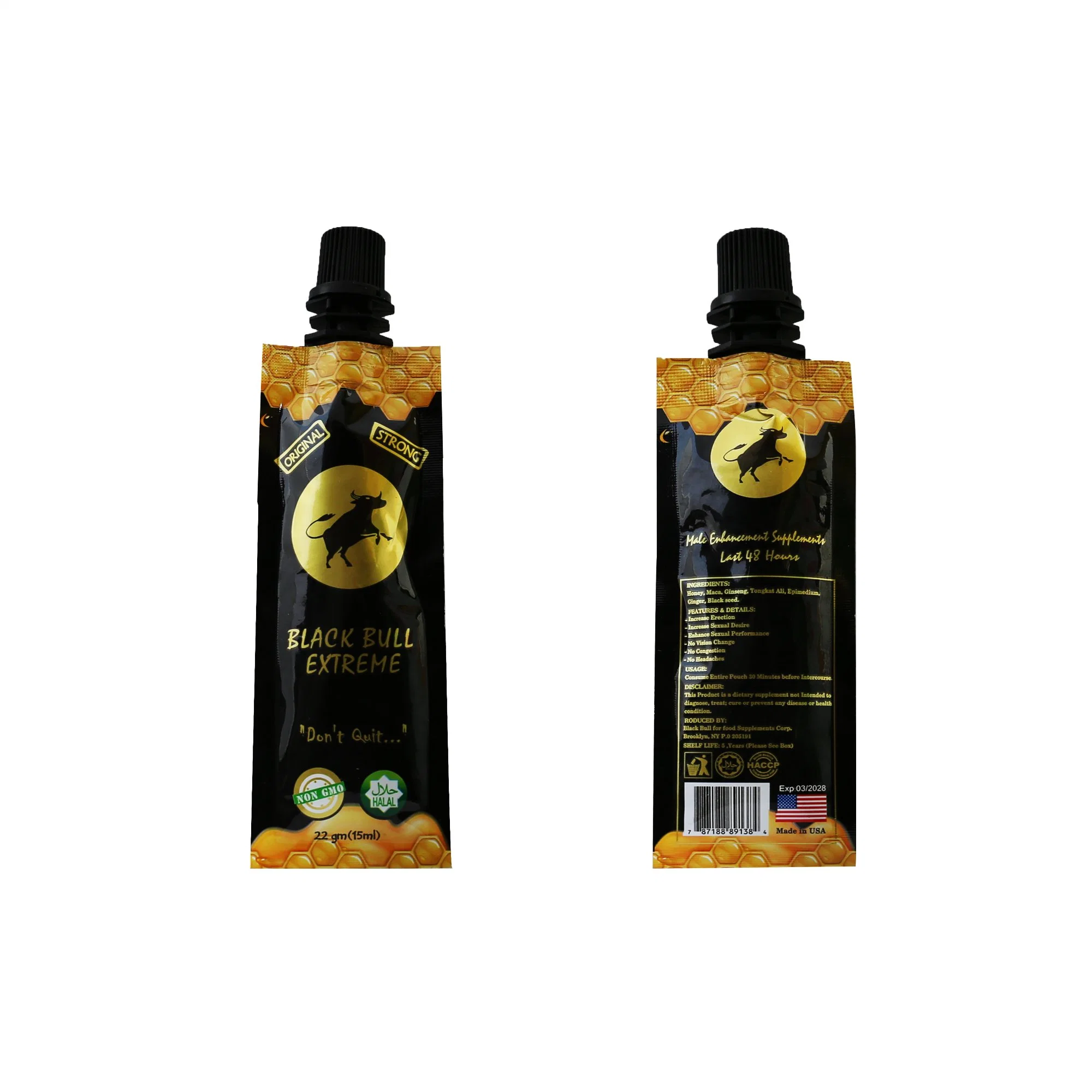 Black Bull Honey 12 Pouches with display Box New Design for Wholesale/Supplier