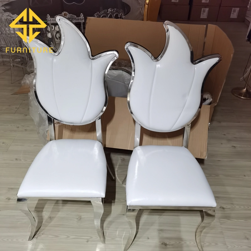 Modern Hot-Selling Personalized Wedding Banquet Metal Leather Dining Chair