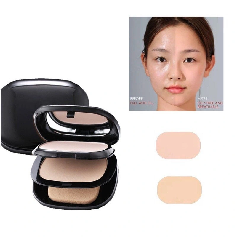 Vente chaude face étanche Double couche de poudre compacte de maquillage