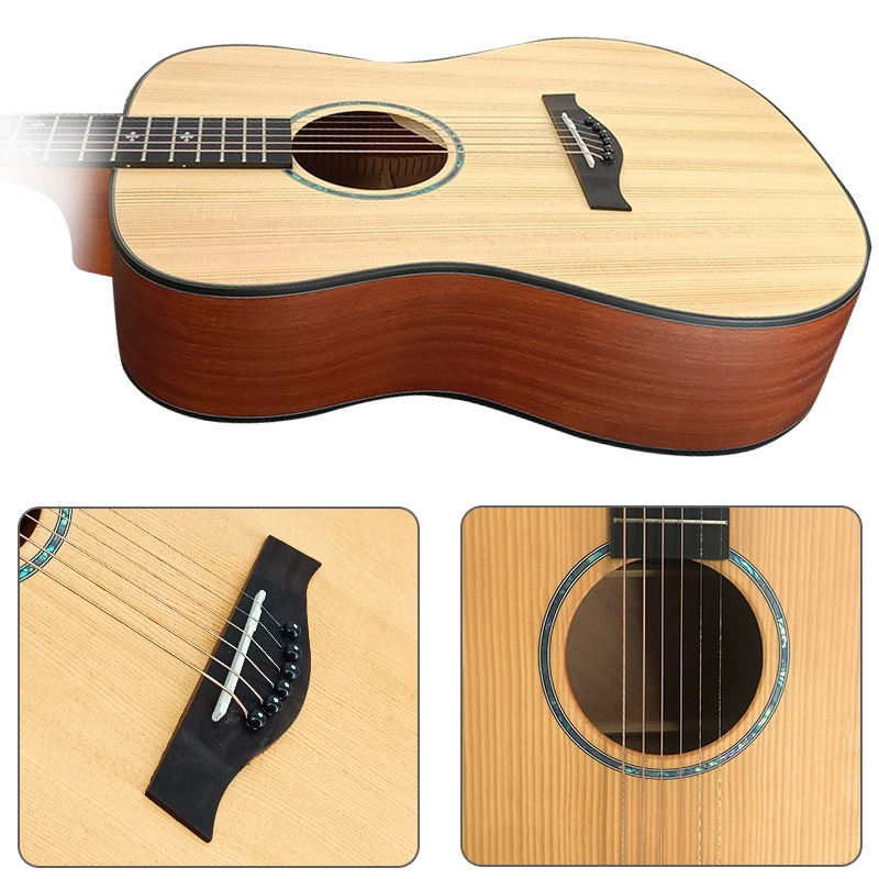 Aiersisolide Haut de la guitare acoustique Dreadnaught avec acajou B&amp;S Sg02sm-41