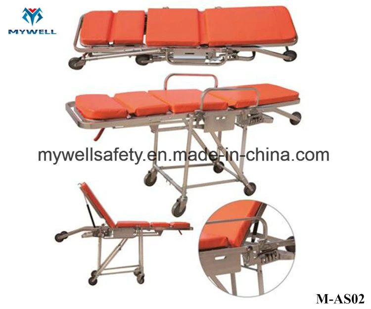 M-As02 Hot Sales Cheap Medical Folding Low Frame Ambulance Stretcher