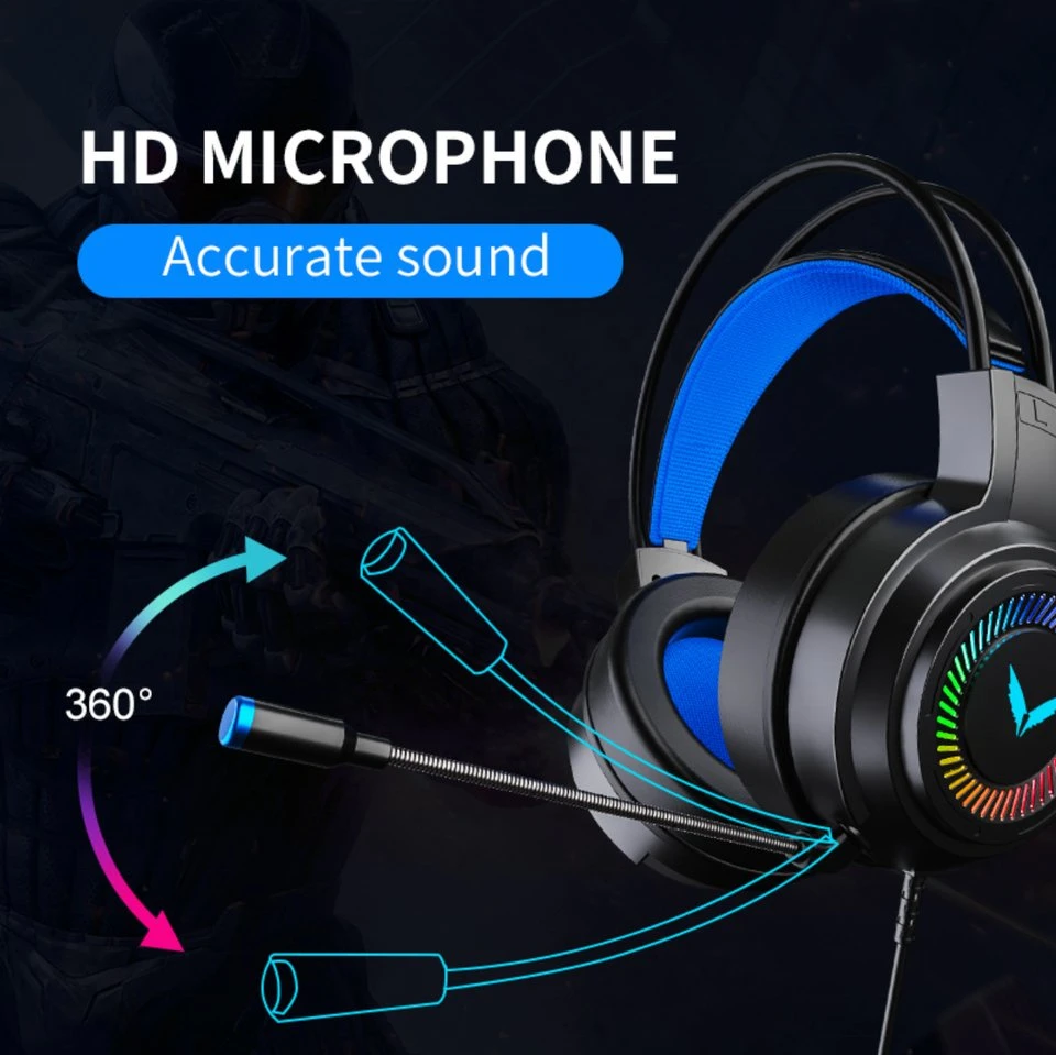 Hot Selling Wired Headphone Headsets with Mic for Playing Games Music Enjoy Headphone Computer Earphone Gaming Headset