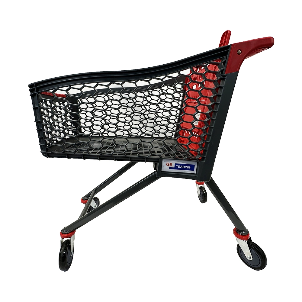 Flexible Universal Wheels Light Weight Plastic Supermarket Shopping Trolley