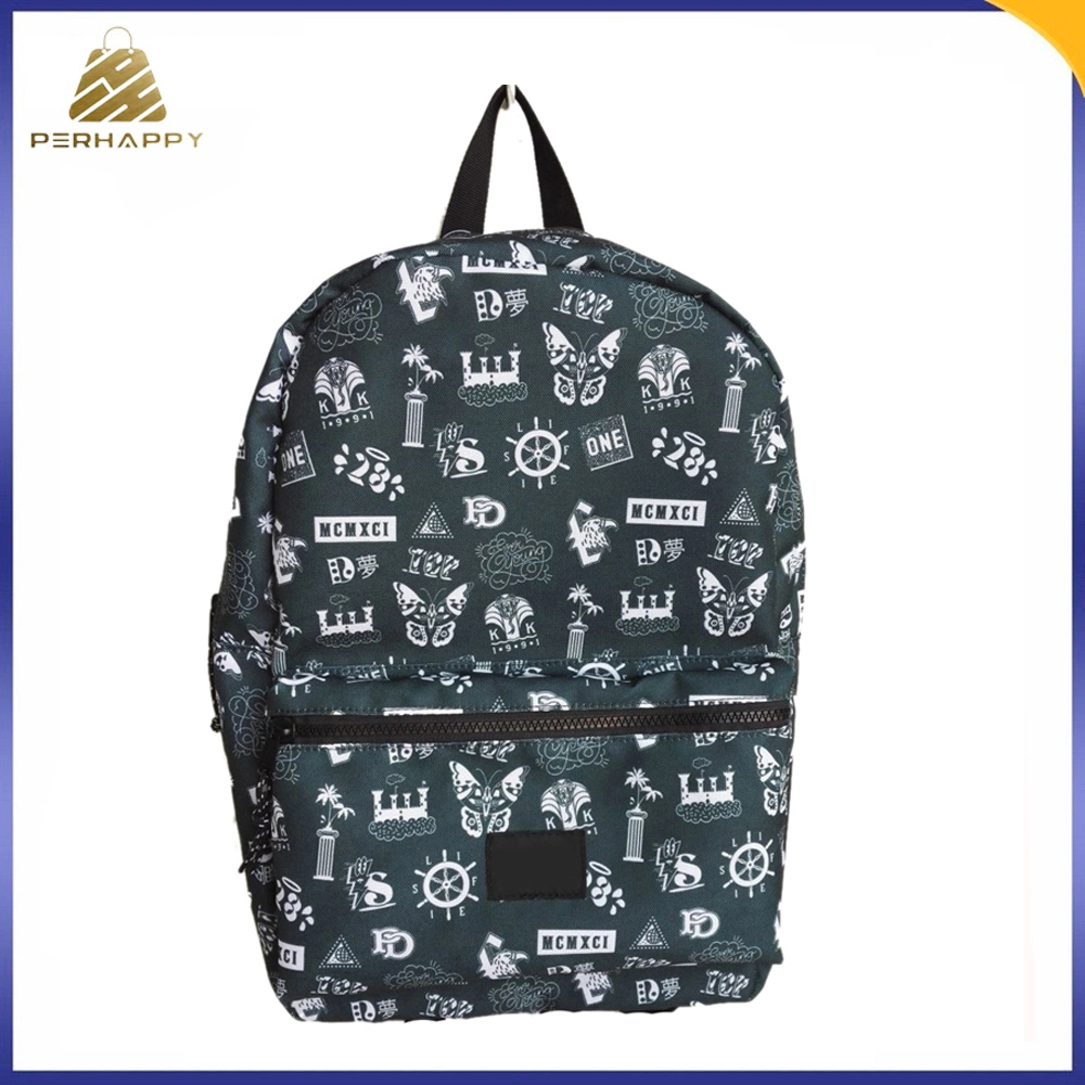 Moda versátil Diseño básico de impresión personalizada Bolsa de viaje de la Escuela de hombro Bolsas de mano Mochila de ocio