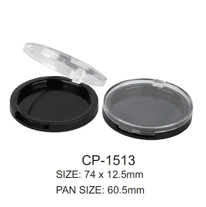 Round Single Pan Empty Plastic Powder Compact Case