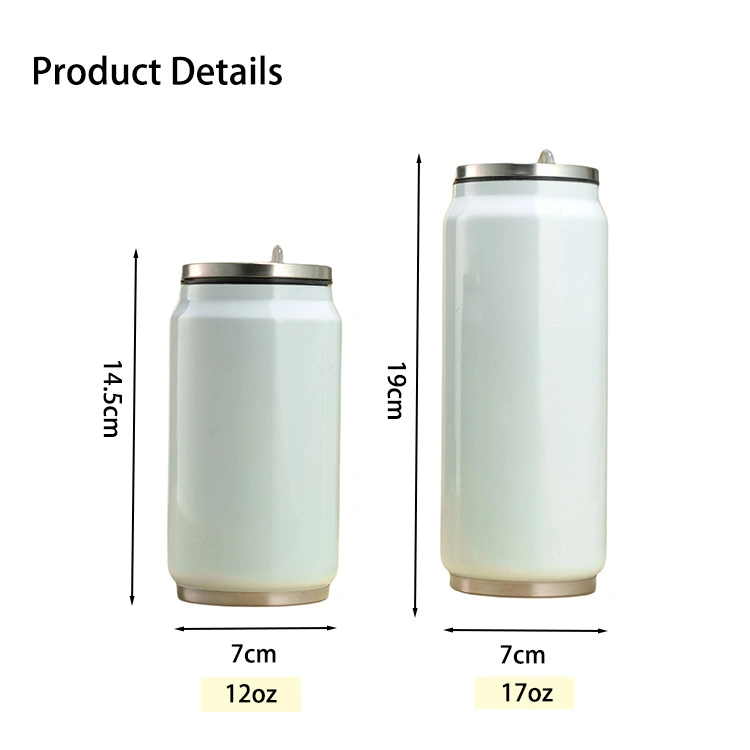 12oz 17oz Stainless Steel Sublimation Blank Double Wall Custom Logo Soda Can