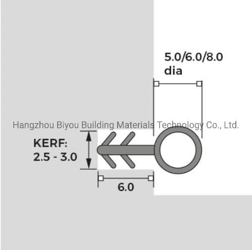 مانع تسرب الطقس بالباب 6 مم