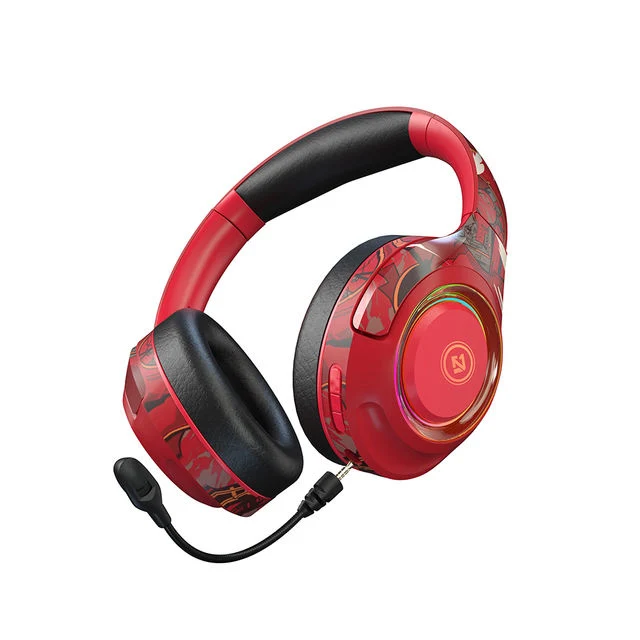 Fashion Foldable RGB Headsets Hand Painting Wireless Gaming Headsets with Detachable Microphone EL-A2