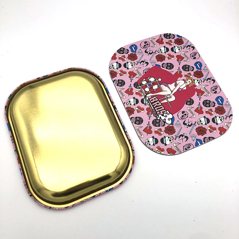 Custom Metal Tray Smoking Accessories 18*14 Cm