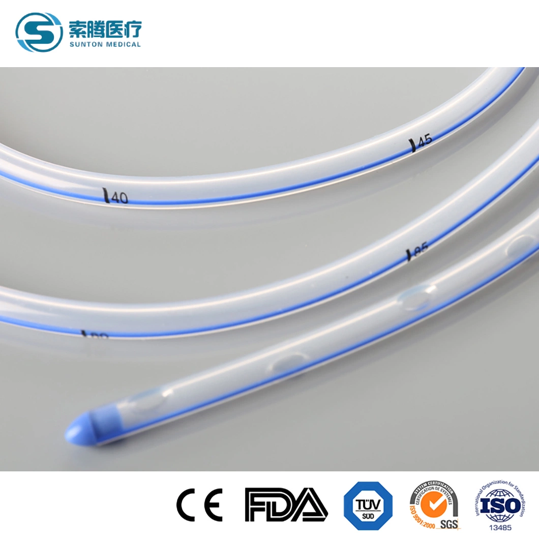 Sunton Medical Stomach Tube China 8fr/10fr/12fr/14fr/16fr/18fr Medical Grade PVC Stomach Feeding Tube Factory Wholesale/Supplier Custom FDA Silicone Stomach Tubes