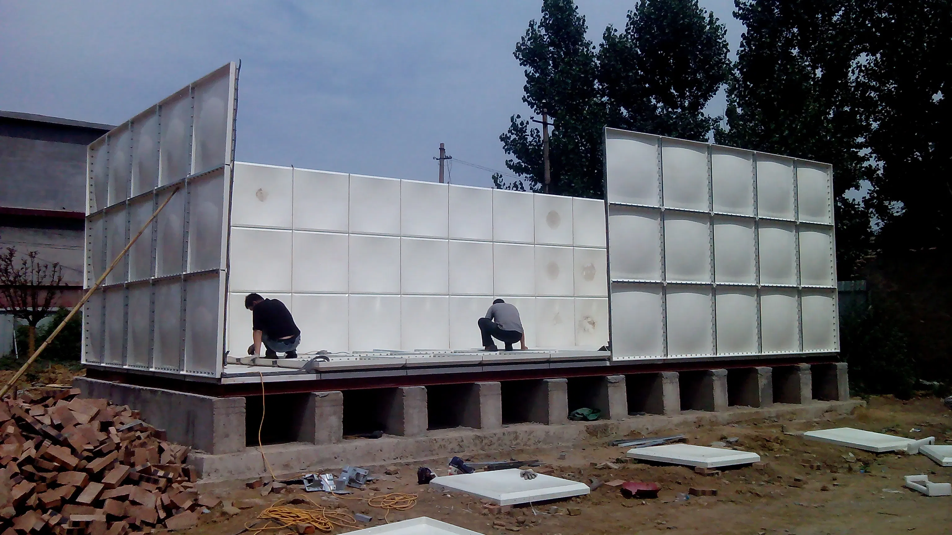 Outdoor Water Tank Large Volume GRP Modular Panel Water Tank