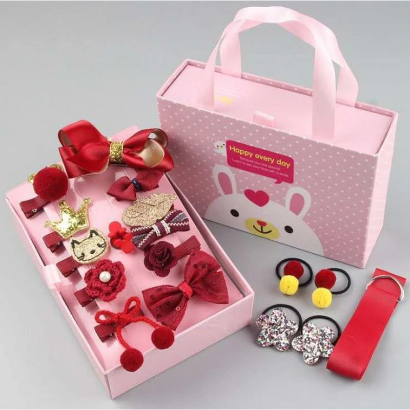 Baby Hair Accessories Hair Clips Sets for Girls Kids Head Rope Gift Box