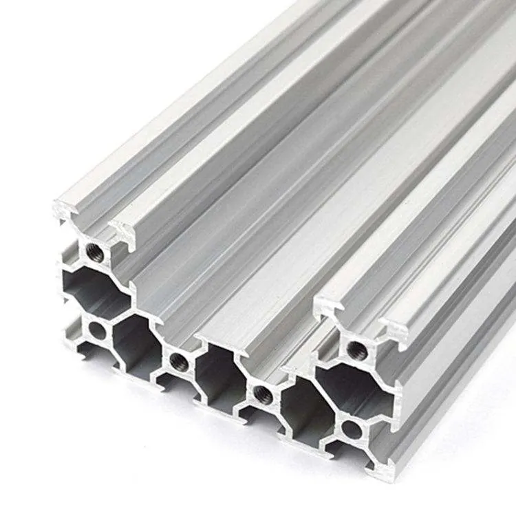 La Chine Fabricant Extrusion 250mm 500mm 1000mm 1500mm de long de l'argent anodisé Fente V Profil en aluminium 6063 T-5 C du faisceau de rampe de chemise de profil en aluminium