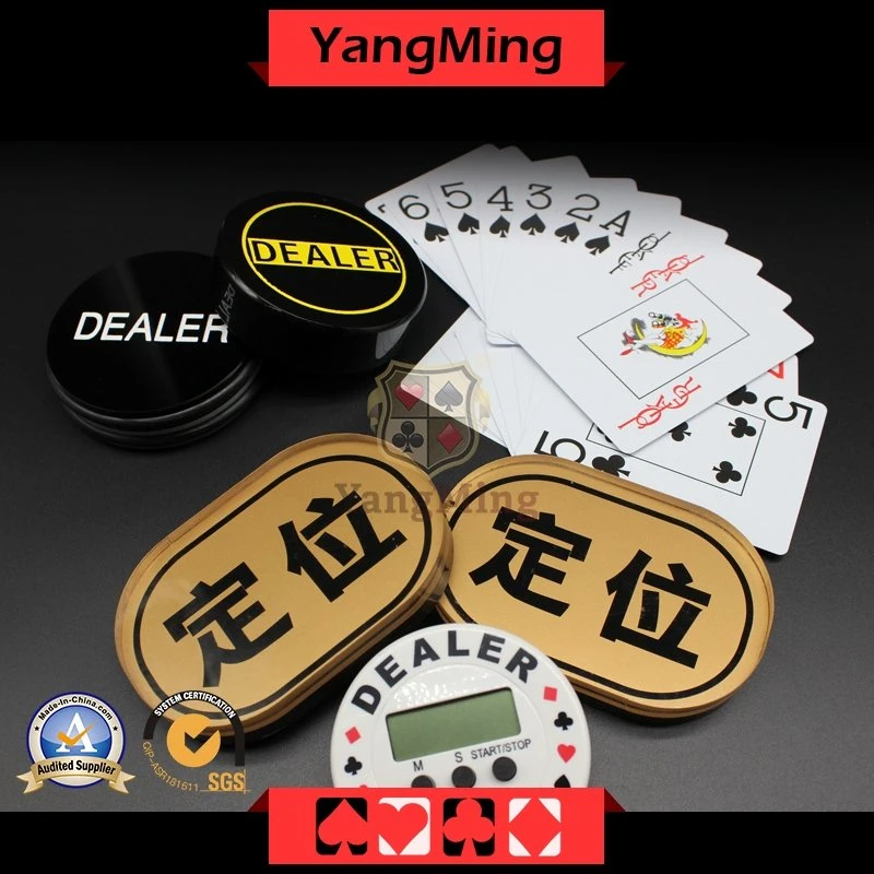 Supplier New Design Gold Silk Screen Oval Brand Teas Hold&prime;em Positioning for Casino Poker Games Button Ym-Le03