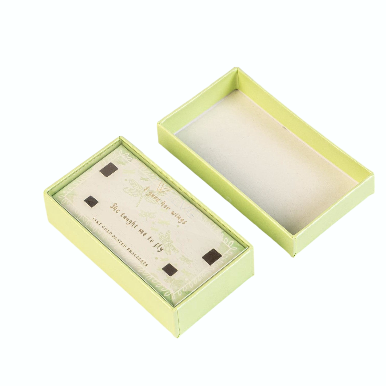 Libro Verde de la luz de Caja de regalo para joyería de decoración y el almacenamiento