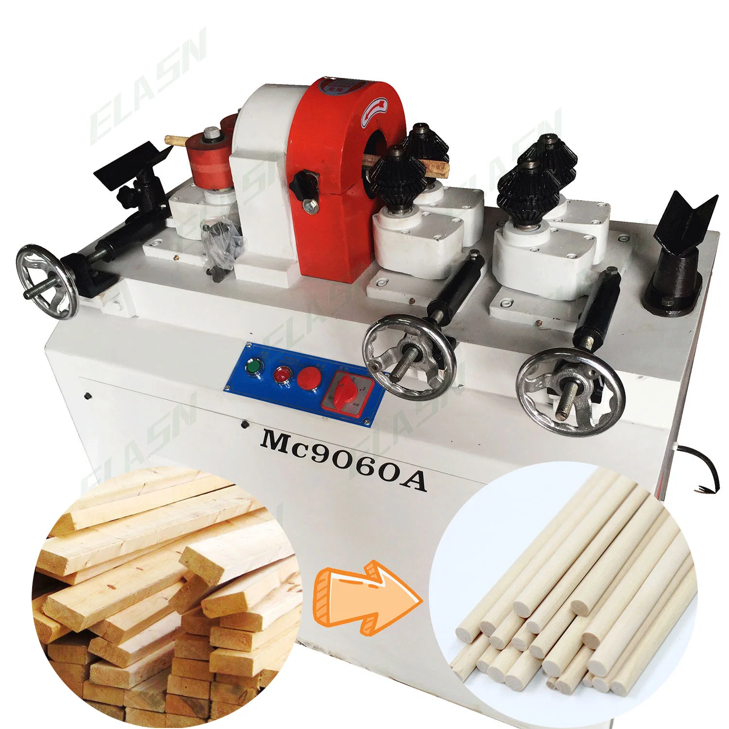 Factory Price Round Rod Milling Machine Broom Wood Round Stick Rod Making Machine