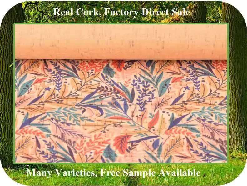 Factory Direct Sale Digital Printed Natural Cork for Bags, Shoes, Decratives, Stationeries (HS-CP-019)