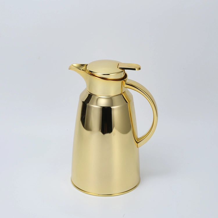 1L Glass Liner Coffee Pot Stainless Steel Vacuum Flasks Water Flask Kettle Travel Pot Insulated Custom Tea Coffee Pot