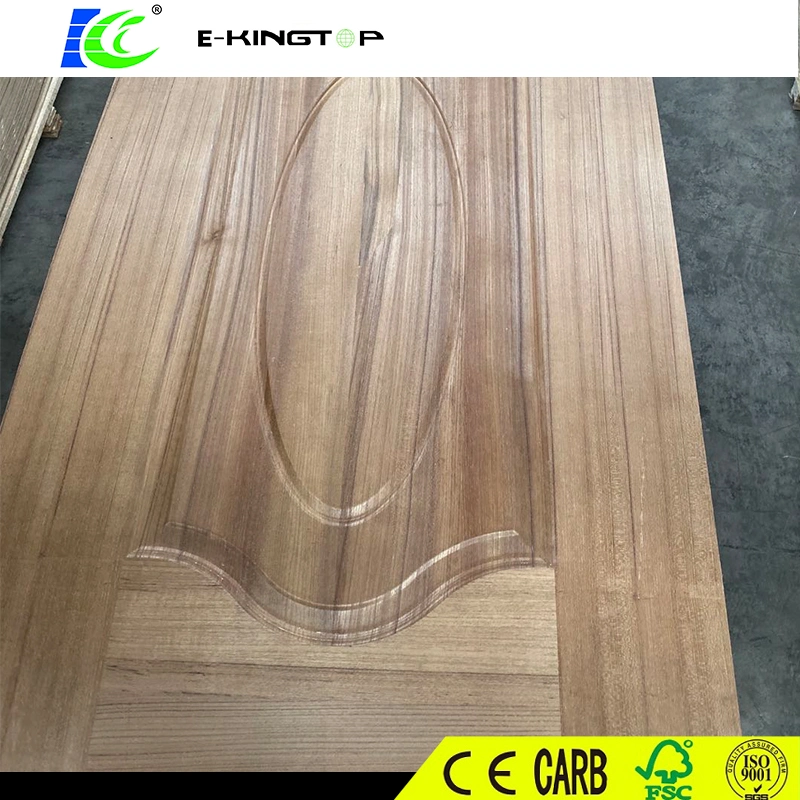 Natural Wood Veneers Oak /Sapele /Teak Molded HDF Door Skin of 3.0-4.0mm